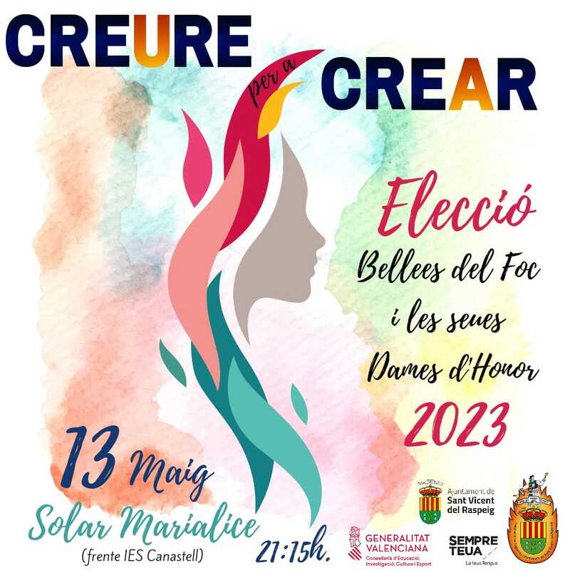 eleccion-belleas-del-foc-2023-san-vicente-creer-para-crear-cartel